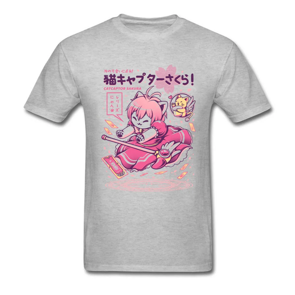 100% Cotton Mens Short Sleeve catcaptor 4866 T Shirts Printed Tops Tees Oversized Family Round Collar Sweatshirts catcaptor 4866 grey