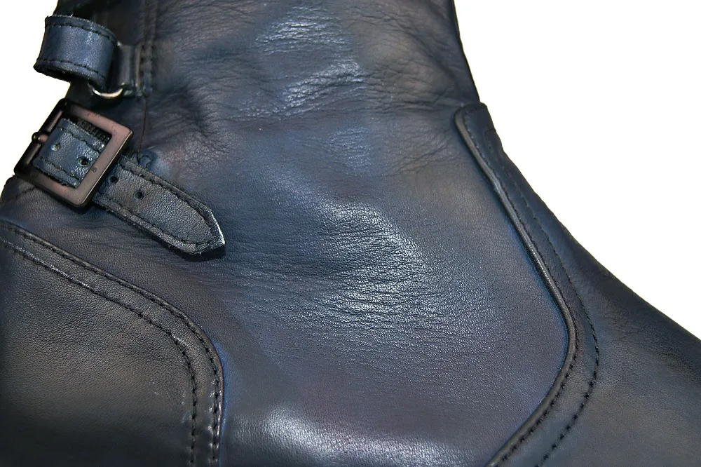 Waliicorners Chelsea Boots Genuine Cow Leather Suede Men Boots high top Zipper Fashion British style men's Winter Boot 12 DSC01614