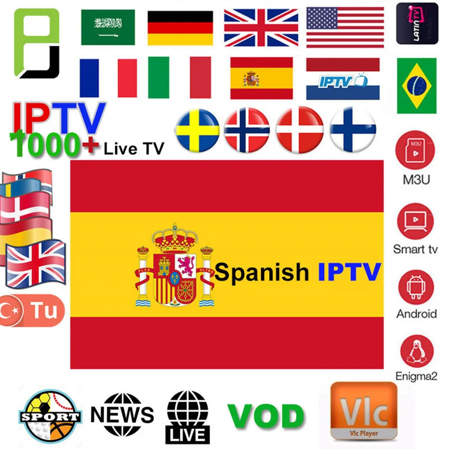 

7000 Channels World Global IPTV Europe USA UK Germany Italy Nordic Latin 3/6/12 Month subscription For M3U Mag Android Smart TV
