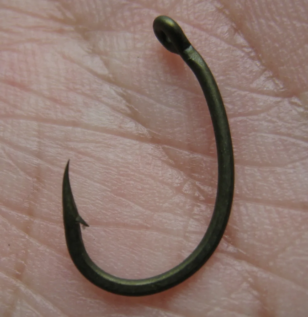 1000 X Camo Green Wide Gape With Curved Shank & Off Set Pointteflon