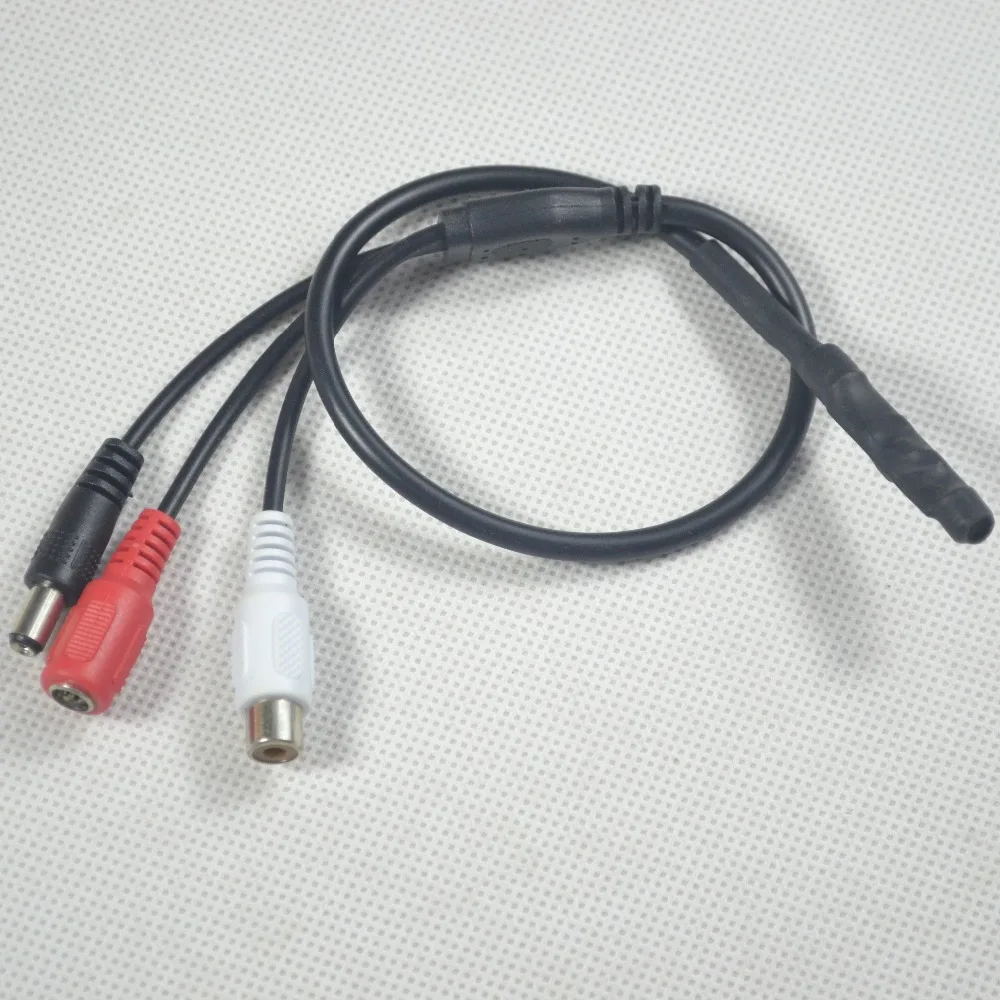 Шт. 50 шт. CCTV мини микрофон для аудио палочки в широкий диапазон камера Mic Аудио Микрофон безопасности DVR системы DC 12 В в