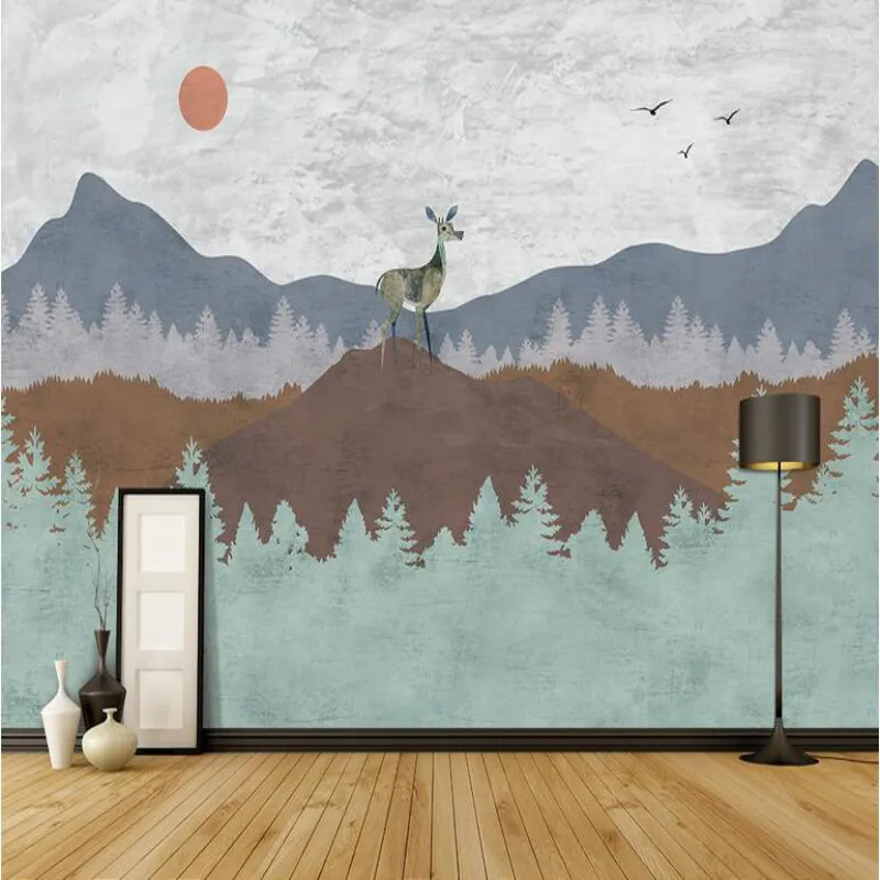 

Customization backgrounds 3D wallpaper for walls 3d wallpaper murals photo silk for living room Hand painted Nordic Art Wall