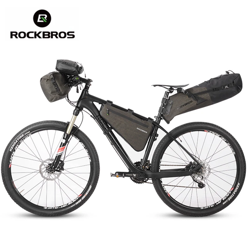 RockBros Rainproof Cycling Bag Mountain Road Bike Nylon Handlebar Front Frame Tube Saddle Bicycle Accessories | Спорт и развлечения