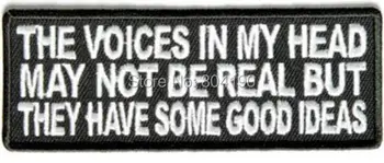 

THE VOICES IN MY HEAD MAY NOT Funny Saying Slogan Emblem Embroidered Patch Motorcycle Biker Vest Jacket transfer applique