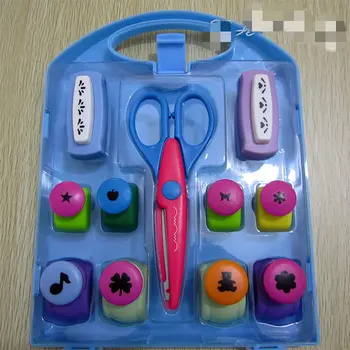 

11PCS Mix Craft Punches Set Best Gift Paper Cutter Sets Children DIY Toy Shaper Furador Scrapbook Embossing In Nice Gift Box
