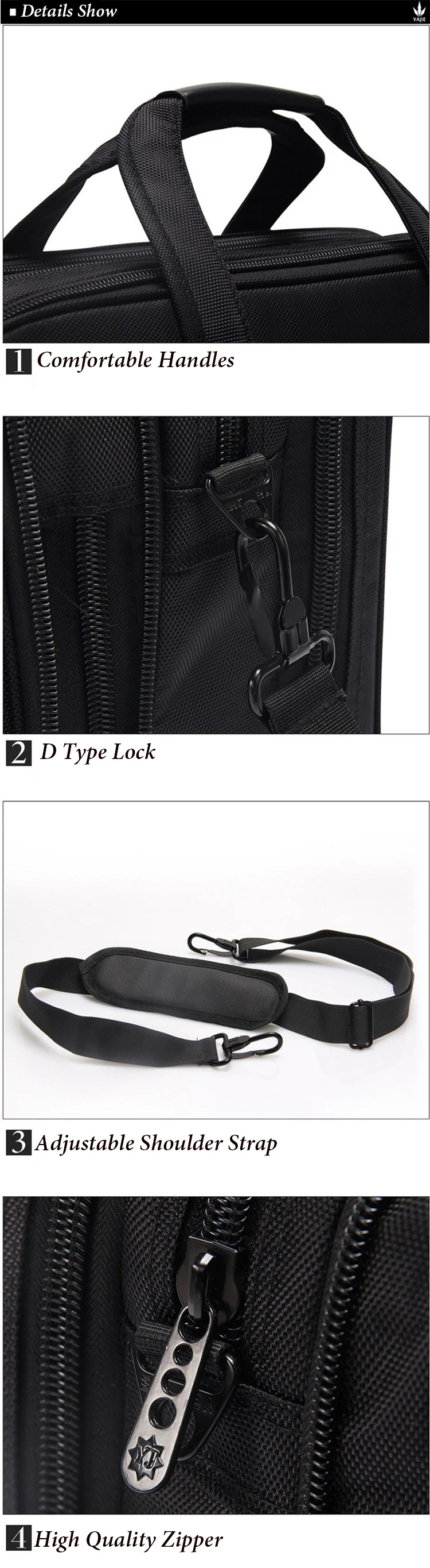 Большой Вместительный деловой мужской портфель 17 дюймов, черные сумки, мужские водонепроницаемые портфели для компьютера, ноутбука, Мужская Дорожная сумка на плечо