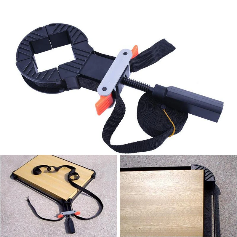 

Pressure Band clamps Woodworking Adjustable Rapid 4 Jaws Corner Clamps Clips DIY Tool For Picture Frames Cupboard fasteners