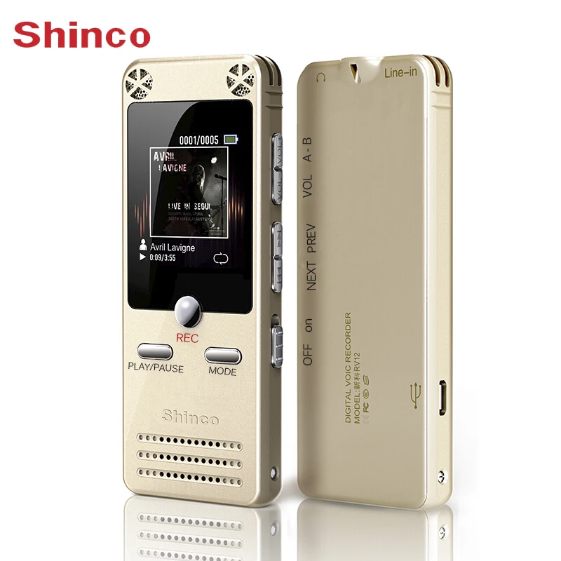 

Shinco RV12 16G HIFI Lossless Real HD Recording Pen Professional Remote Noise Reduction 1.5 Inches Color Screen Radio function