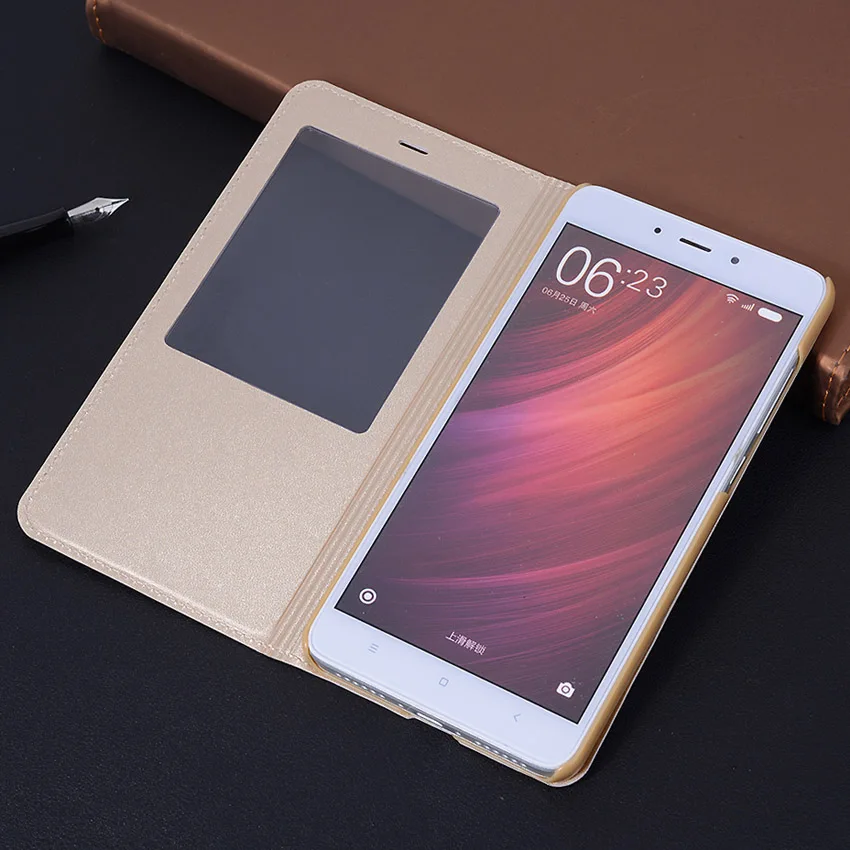 Кожаный магнитный флип чехол для Xiaomi Redmi Note 4x Note4 4 Pro X Note4x Φ Xiomi Xaomi Smart View чехол|case for