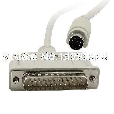 

Male DB25 to Male Mini Din 9P PLC Cable White 7.9Ft for Digital GP Proface