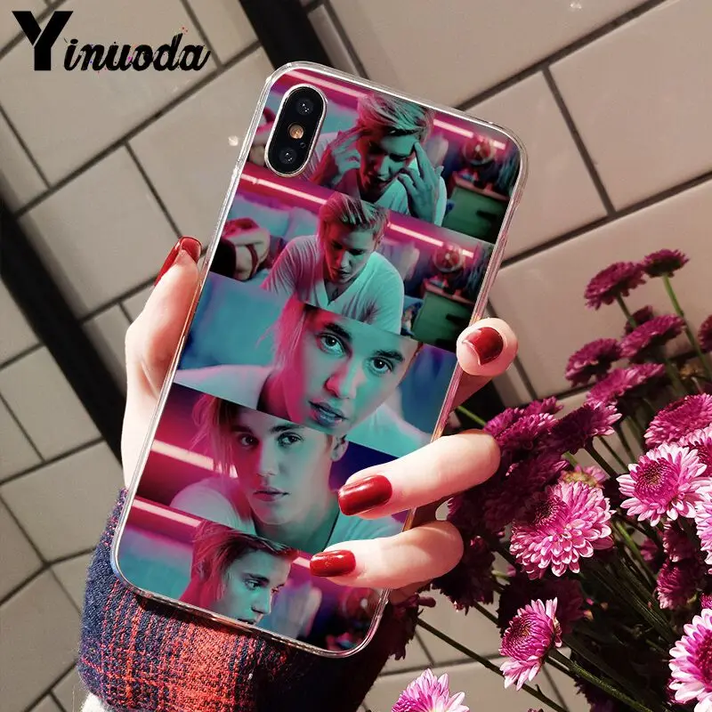 Yinuoda Justin Bieber Smart Cover Transparent Soft Shell Phone Case for Apple iPhone 8 7 6 6S Plus X XS MAX 5 5S SE XR Cover