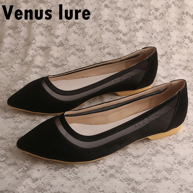 black satin flats