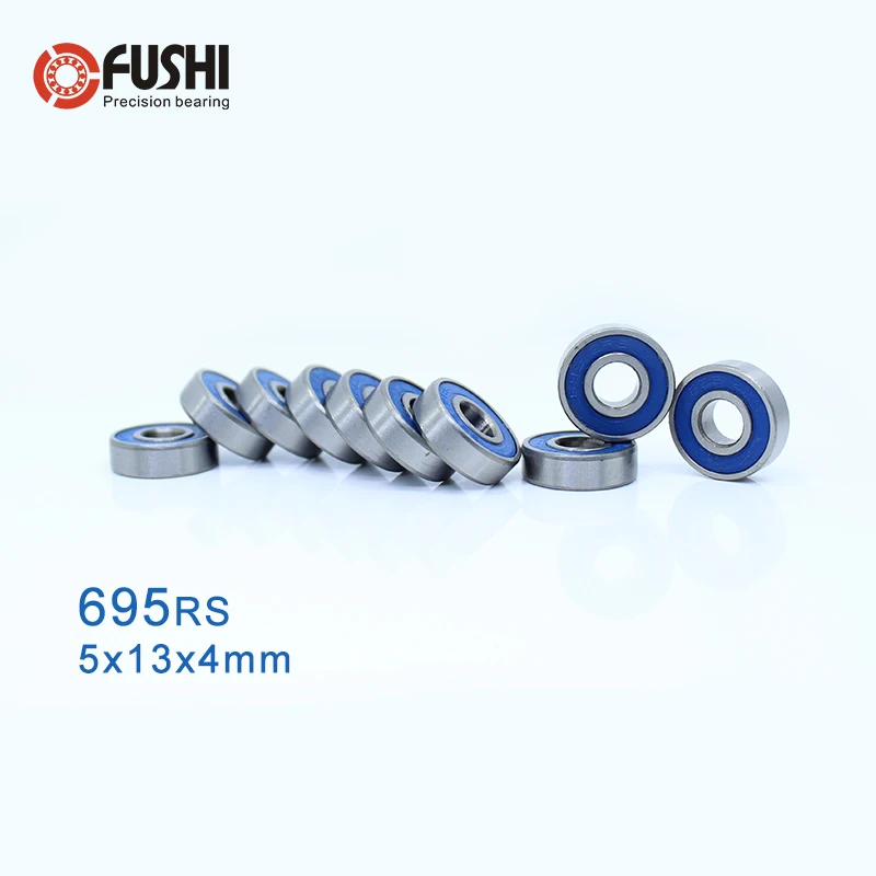 

695RS Bearing 10PCS 5x13x4 mm ABEC-3 Hobby Electric RC Car Truck 695 RS 2RS Ball Bearings 695-2RS Blue Sealed