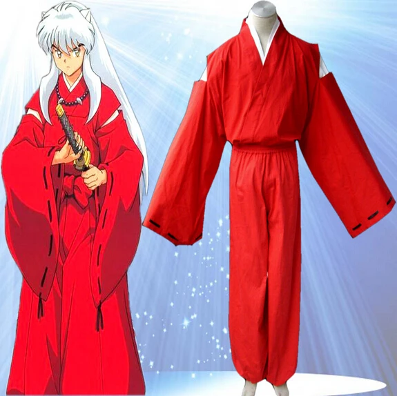 

High Quality Custom Made Inuyasha Cosplay Costume (Stock) from Inuyasha Anime Christmas Holloween Plus Size (S-6XL)