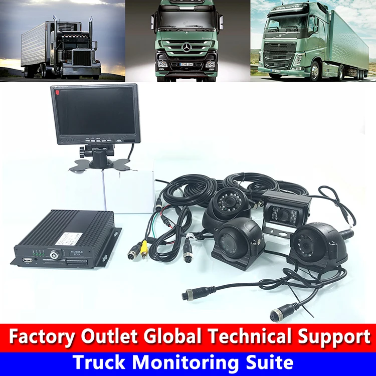 Gravação de Vídeo Veículo de Construção Caminhão de Bombeiros Gravação de Registro Kit de Monitoramento de Carro Cartão Escavadeira Ciclo hd 720p sd 7 High Quality Automóveis e motos
