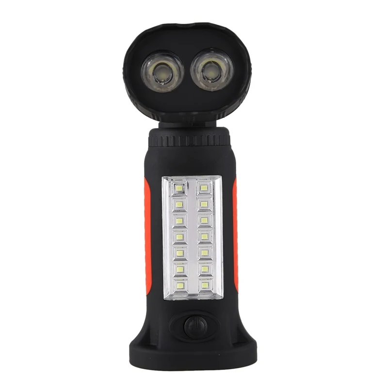 

Super Bright Portable 16 LED Flashlight Torch 360 Rotation Hook Work Lantern Camping Hanging Tent Lamp Light For 4xAAA Battery