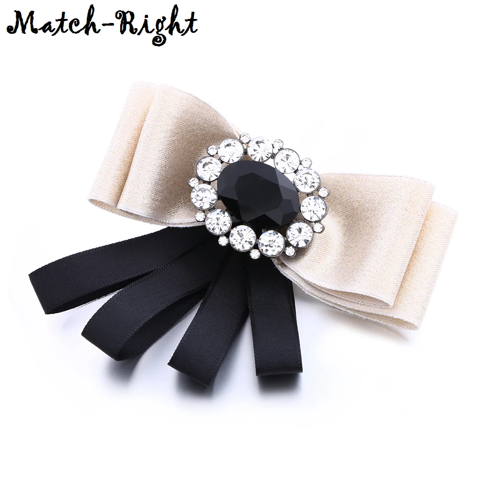 Ribbon Pins and Brooches for Women Large Bow Brooch pin Rhinestone ...