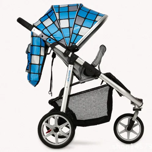 

Four Wheels Stroller High stroller three-wheeled trolley lightweight folding baby stroller big child stroller sitting