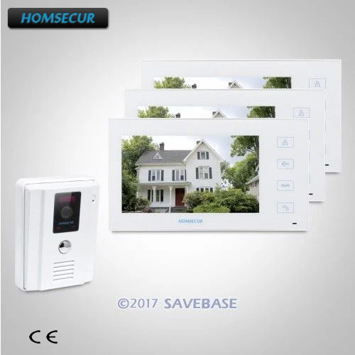 

HOMSECUR 7" Hands-free Video Door Entry Security Intercom+One Button Unlock 1C3M