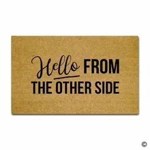 Door Mat Entrance Mat Hello From The Other Side Funny Entrance Floor Mat Non-slip Doormat 23.6 by 15.7 Inch Machine Washable Non Door Mat Entrance Mat Hello From The Other Side Funny Entrance Floor Mat Non-slip Doormat 23.6 by 15.7 Inch Machine Washable Non
