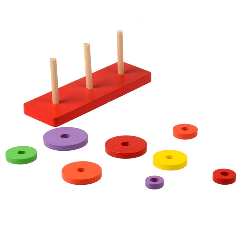 

Kids Wooden Toys Baby Educational Solid Wood Stacking Toddler Blocks Children Learning Toy Promotional Gift