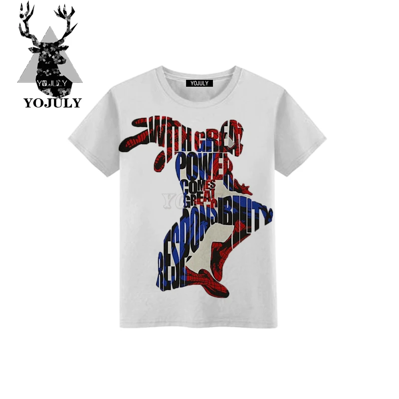 

YOJULY 2019 Boys Spiderman Avengers Superhero 3D Print T-Shirt For Summer Casual children Clothes Short Sleeve kids Tee Tops A05