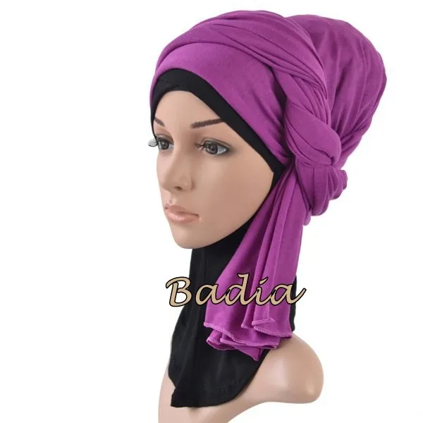 Один кусок Хиджаб Женский вискозный Джерси-шарф Мусульманский Исламский сплошной простой Джерси хиджабы Макси шарфы мягкие шали 70x160 см