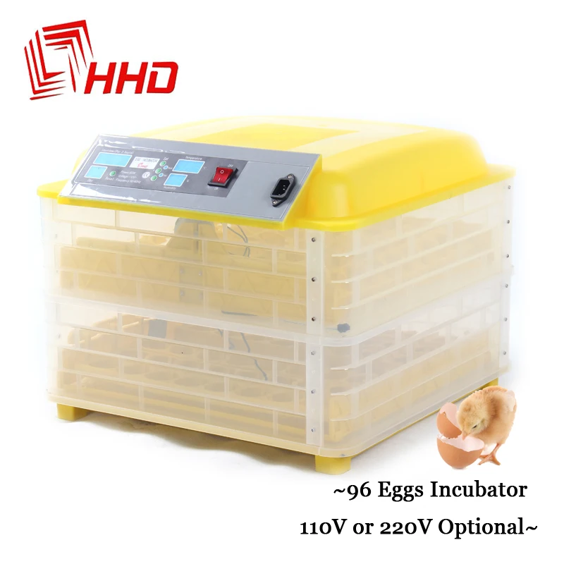 Free shipping Capacity 96 Auto Turner Full Automatic Egg Incubator for Chicken with Digital Commercial Thermostat Control 160W