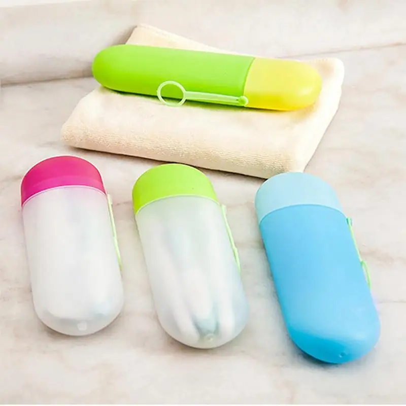 Portable Toothbrush Holder Case Candy Colors Travel Toothpaste Protect Box