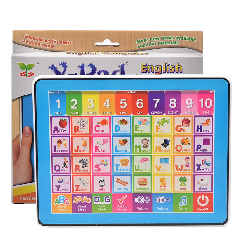 English ABC Computer Educational Toys for Children,Ypad Learning Machine Kids Tablet Gift with 10 Number and 26 Alphabet Learn English ABC Computer Educational Toys for Children,Ypad Learning Machine Kids Tablet Gift with 10 Number and 26 Alphabet Learn