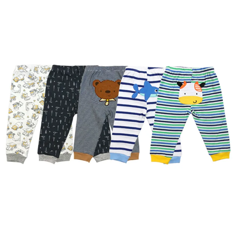 Achat 5 pièces ensemble bébé pantalon 0 24 mois bebe pantalon 3 pièces broderie + 2 pièces imprimer manchette style pantalon enfants coloré et mignon porter 15 a01
