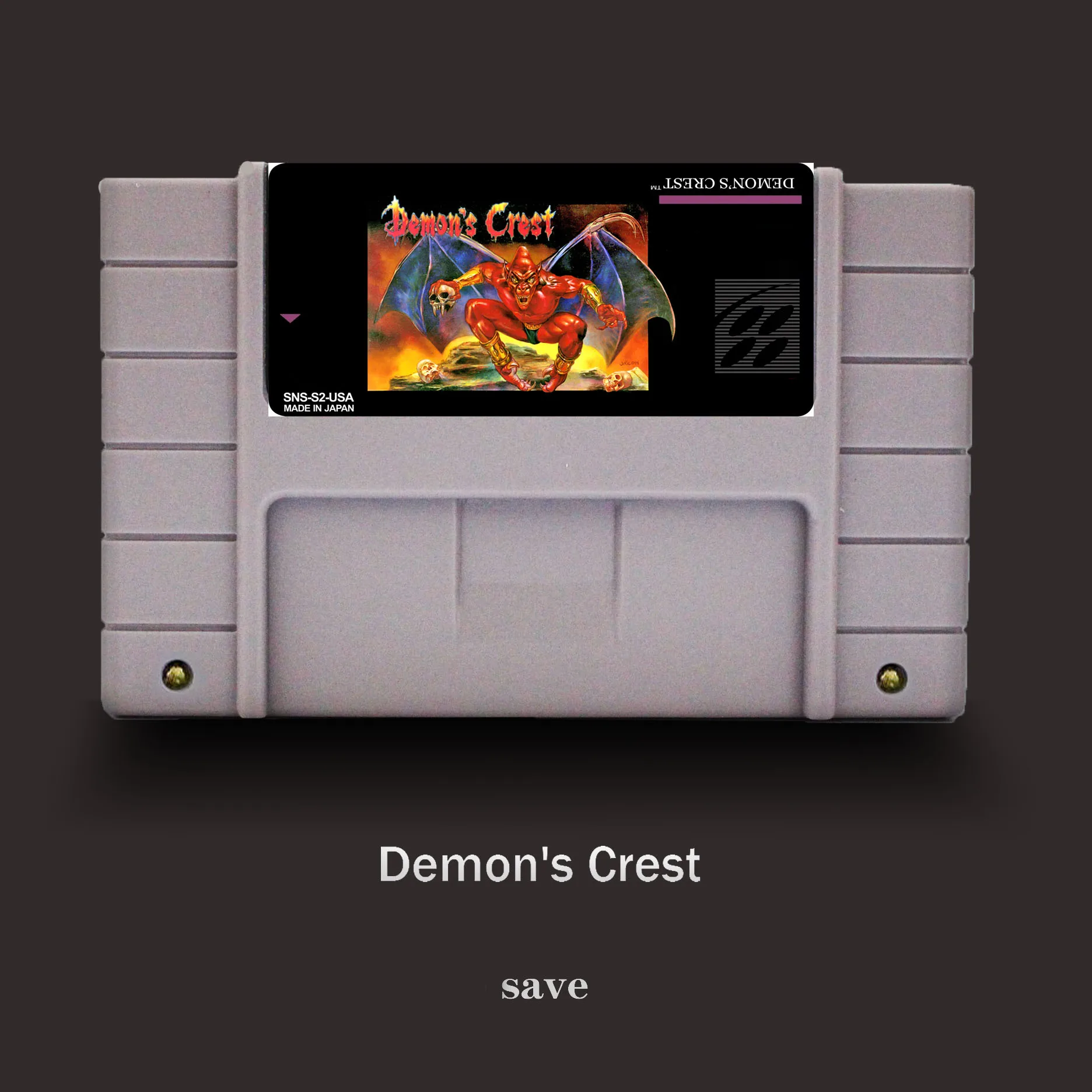 

Demon's Crest-16 bit For NTSC Game Player Big Gray Game Card