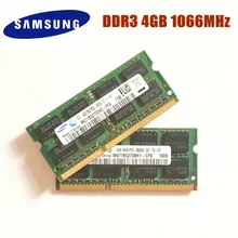 SAMSUNG SEC 4G 2Rx8 PC3-8500S DDR3 1066 МГц 4 Гб памяти ноутбука 4G pc3L 8500S 1066 МГц модуль ноутбука SODIMM ram