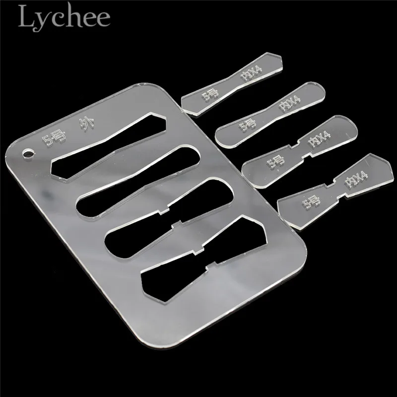 

Lychee Acrylic Leather Craft Pattern Handmade Stencil Template DIY Sewing Pattern for Mini Wallet