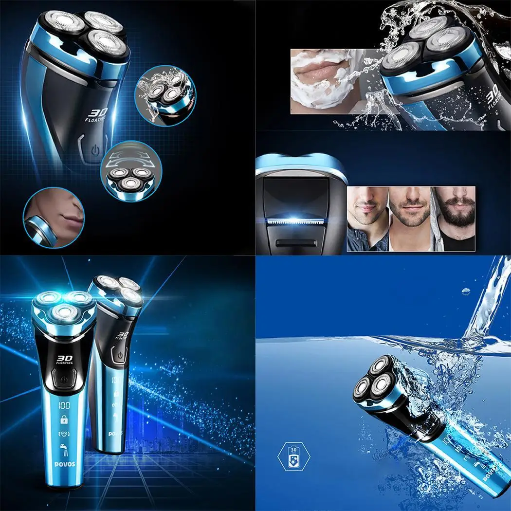 

Men Portable Rechargeable 3 Cutter Head USB Electric Shaver 1h 8W Appliances Electric >35min Razor