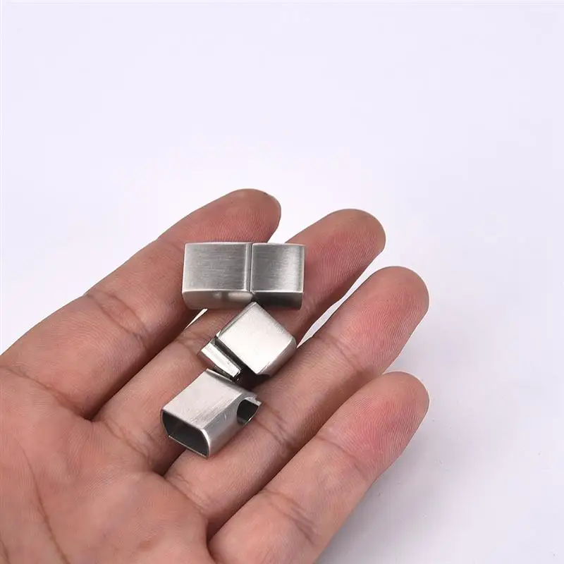 2pcs Stainless Steel Magnetic Clasps Charms Connector Buckle For DIY Leather Bracelets Rope Jewelry Making Accessories