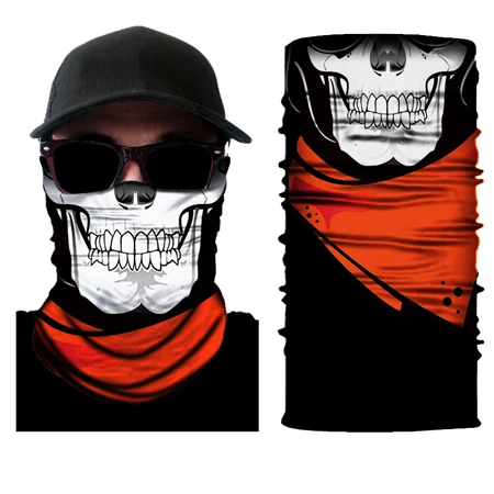 Мотоциклетная маска для лица для велоспорта на Хэллоуин, головной шарф для шеи, теплая маска для лица с черепом, Лыжная Балаклава головная повязка, страшная маска для лица - Цвет: 52