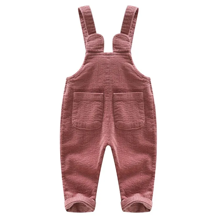 75-95cm height new autumn fashion style baby boy baby girl corduroy overall baby girl atumn pant - Цвет: as picture