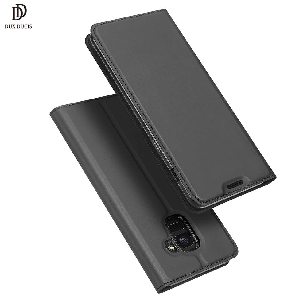 

DUX DUCIS Luxury Leather Case For Samsung J6 2018 Case J4 (2018) Samsung Galaxy J8 2018 Case Flip Phone Cover Coque EU etui New