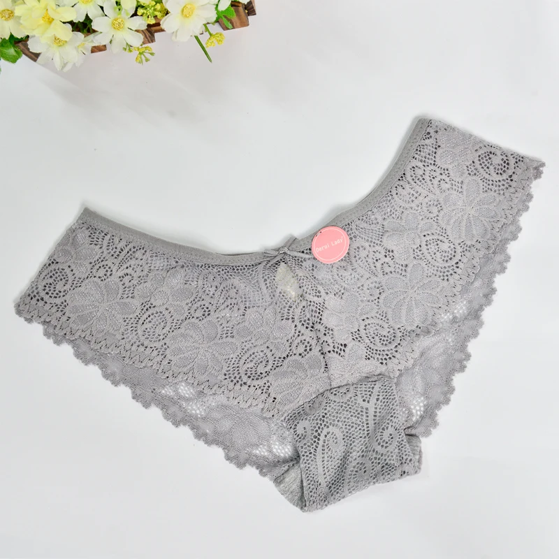 3PC Random Lace Panties Women Fashion Cozy Lingerie Tempting Pretty Briefs High Quality Cotton Low Waist Cute Women Underwear