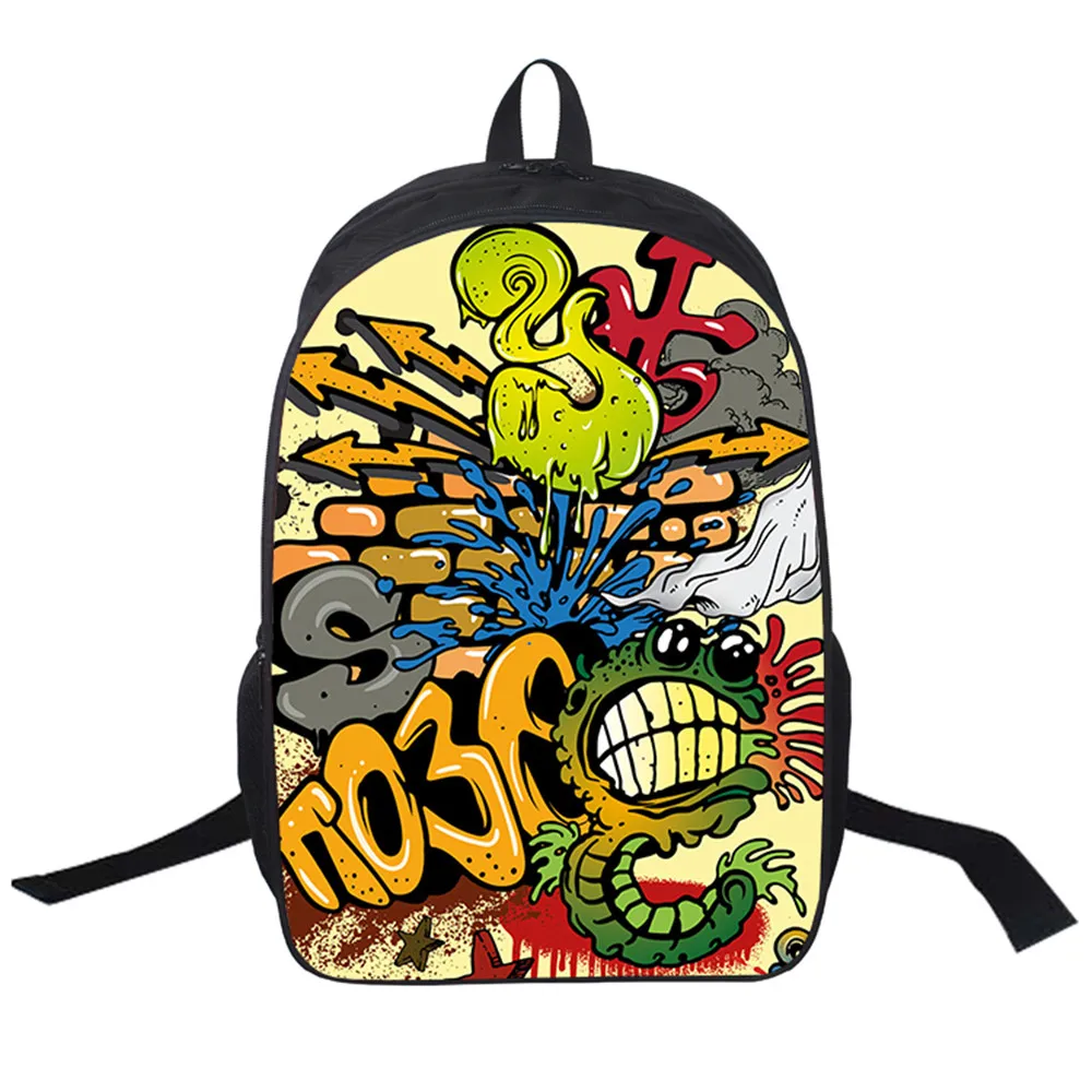 2018 New Women Bags ghost Cartoon graffiti prints Backpack Students