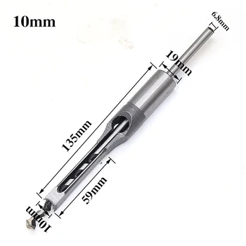 

6mm 8mm 10mm square hole saw drll bit auger mortising chisel carve woodworking tools drill core salad drill bit woodworking hole
