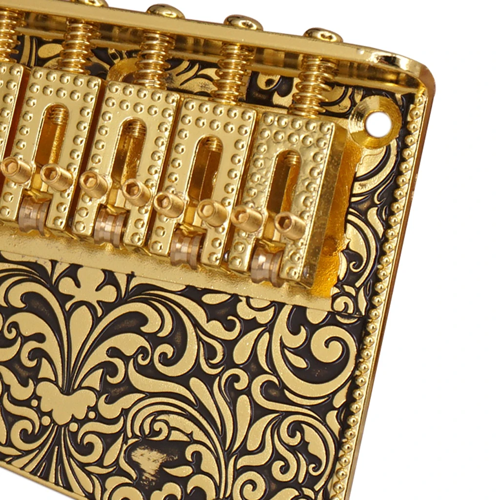 Metal Roller Saddle Bridge with Single Coil Pickup Hole & Wrench Screws for Telecaster Replacement Part Accessory 