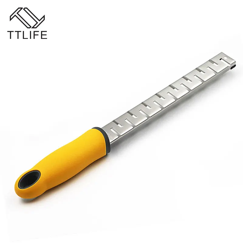 Yellow A TTLIFE Новая нержавеющая сталь Премиум лимонный шут с силиконовой ручкой многоцелевой бритва Терка специй приспособления для фруктов и овощей - Цвет: Yellow A
