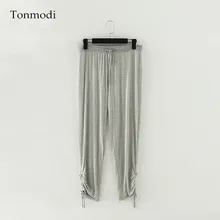 Женские длинные штаны Летние модальные брюки в полоску женские гостиная сон брюки женские