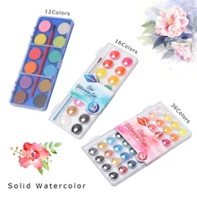 12/16/36 Цвет s твердые акварельные краски в наборе с Кисть яркий Цвет пигментные чернила для рисования товары для рукоделия акрил, масло Краски ing комплект