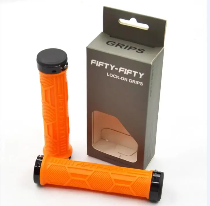 FIFTY-FIFTY велосипедные ручки MTB Велоспорт BMX Дорожные горные велосипедные ручки противоскользящие силикагелевые велосипедные ручки - Цвет: orange