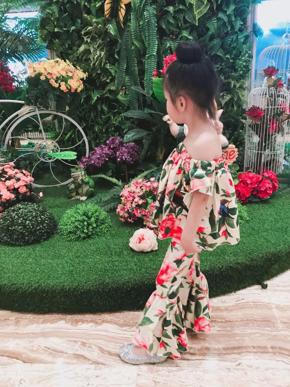 

Baby Girl Family Matching Outfits Fashion Floral Pattern Tops + Pants Mother Daughter Matching Family Look Mother Daughter
