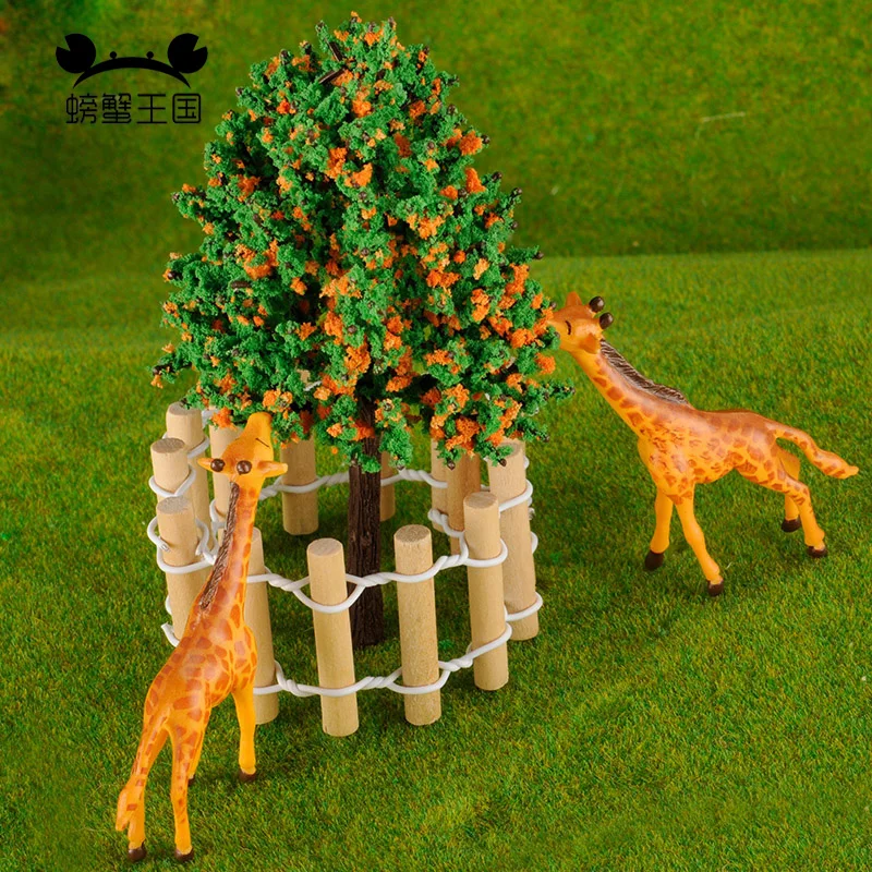 5 шт хо масштаб окрашенные сельскохозяйственные животные модель жирафа железная дорога 1: 87 масштаб модели животных строительный комплект