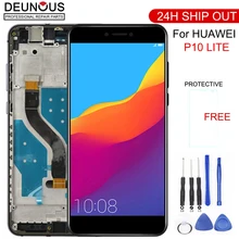 5," ЖК-дисплей для HUAWEI P10 Lite, сенсорный экран с рамкой для HUAWEI P10 Lite, ЖК-экран was-lx1 was-lx1a Nova Lite